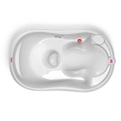 OkBaby Onda Evol Banyo Küveti & Splash Bebek Duşu & Doğal Banyo Süngeri No.10 / Beyaz
