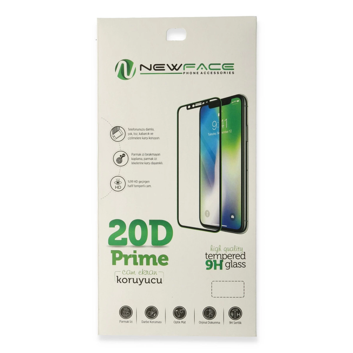 İphone 6 20d Premium Cam Ekran Koruyucu - Siyah
