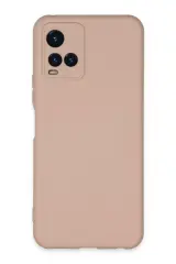 Newface Vivo Y21s Kılıf Nano İçi Kadife Silikon - Pudra