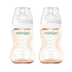 Mamajoo Gold İkili Biberon 250ml / Silikon Ortodontik İkili Emzik Hediye