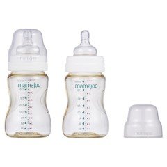Mamajoo Gold İkili Biberon 250ml / Silikon Ortodontik İkili Emzik Hediye