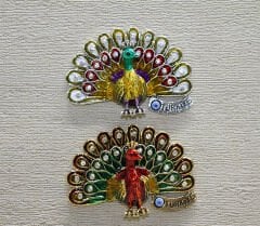 Swarovski Taşlı Tavuskuşu Magnet