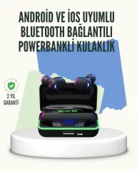 E10 Powerbank Şarjlı Bluetooth 5.1 Kulaklık Spor Ve Oyun İçin
