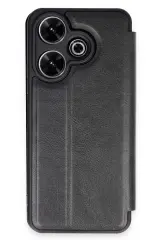 Newface Xiaomi Redmi 13 4g Kılıf Flip Cover - Siyah