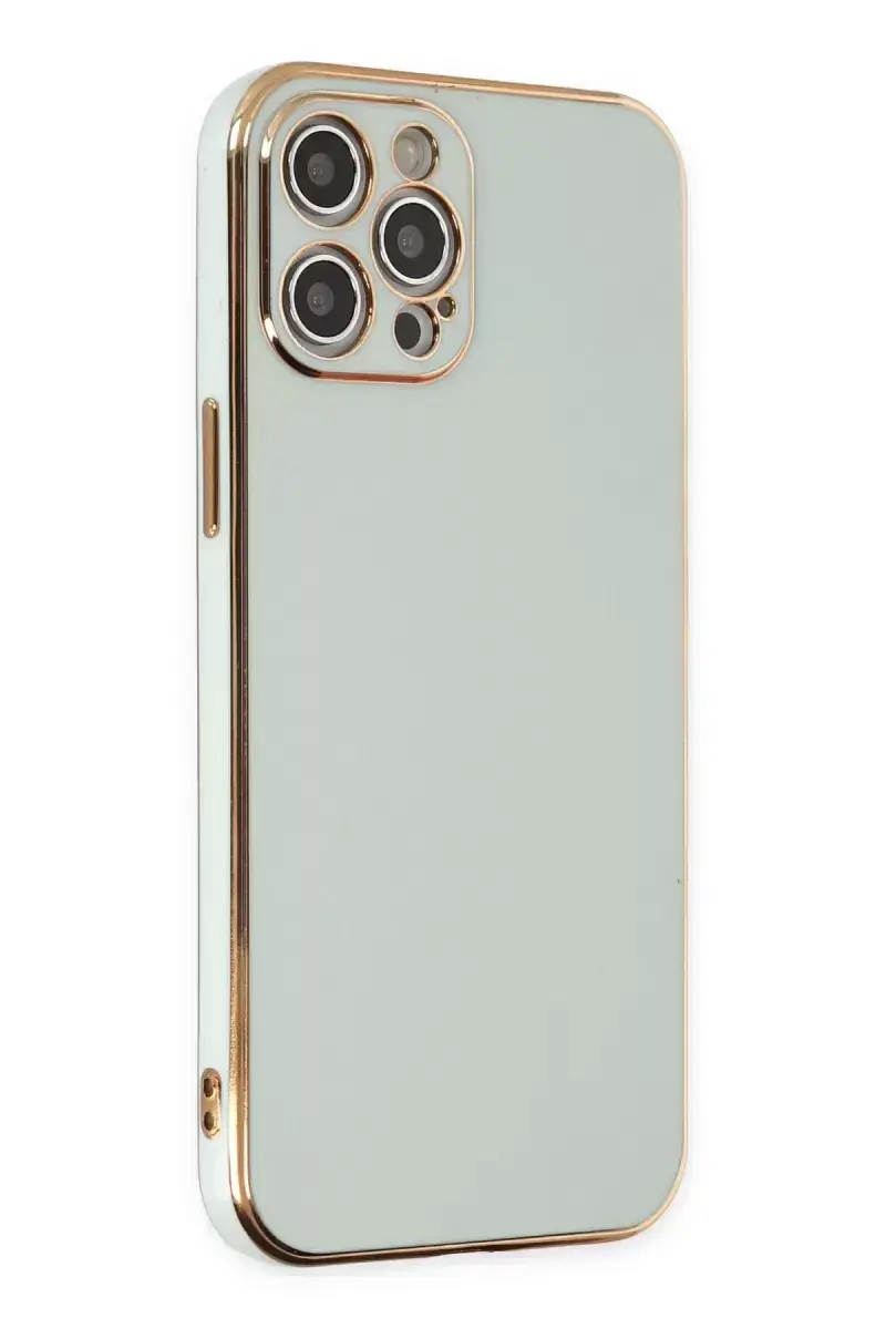 Newface İphone 12 Pro Max Kılıf Volet Silikon - Açık Yeşil