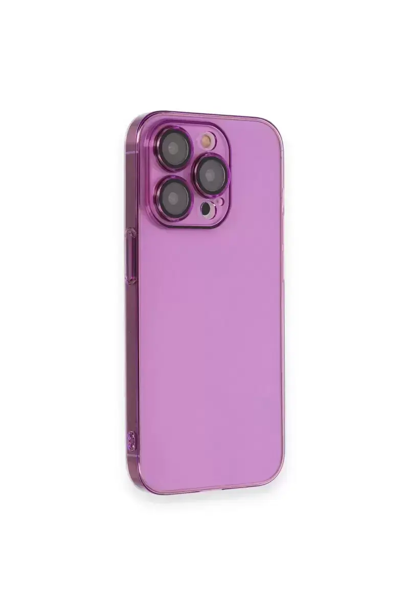 Newface Apple İphone 14 Pro Max Kılıf Armada Lensli Kapak - Mor