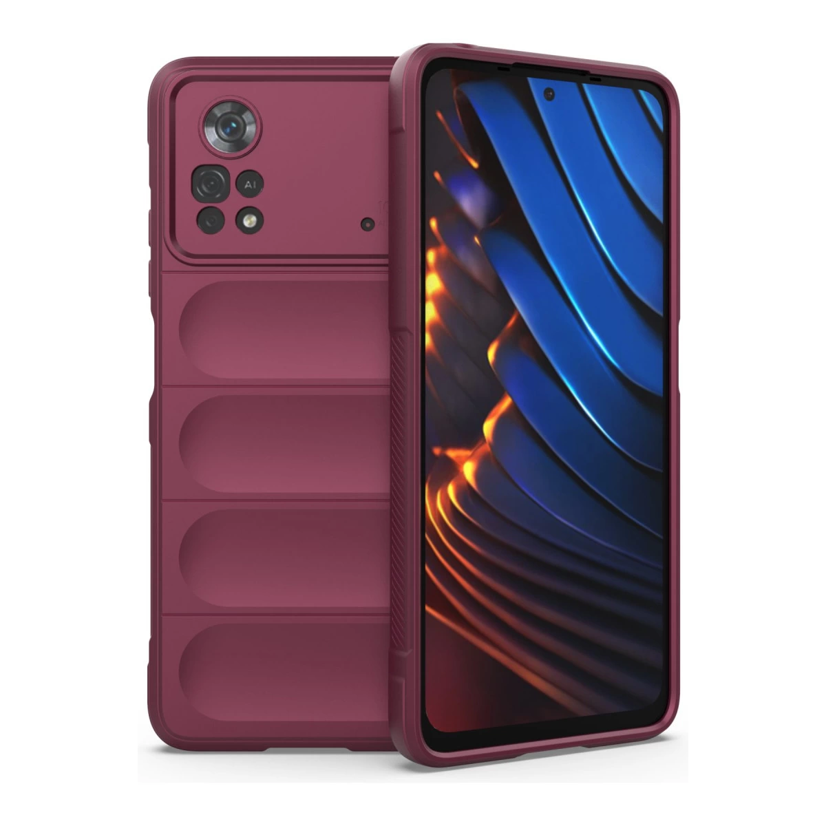 Xiaomi Poco X4 Pro 5g Kılıf Optimum Silikon - Bordo