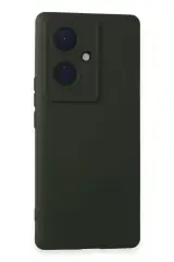 Newface Vivo V29 Lite Kılıf Nano İçi Kadife Silikon - Koyu Yeşil