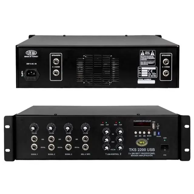 Westsound Tks-2200 2x200 Watt 4 Kanal Stereo Mixer Anfi - Amfi