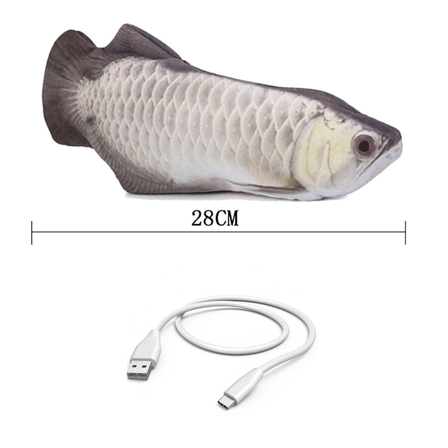 Markapet Kedi Oyuncağı Şarjlı Hareketli Balık 10-28 cm Kırçıl