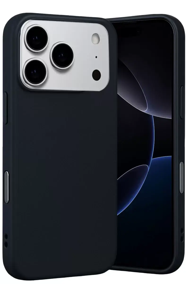 Newface Apple İphone 17 Pro Max Nano İçi Kadife Silikon - Siyah
