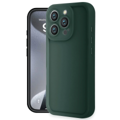 İphone 16 Pro Kılıf Viera Silikon - Koyu Yeşil