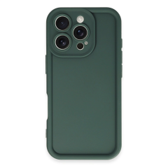 İphone 16 Pro Kılıf Viera Silikon - Koyu Yeşil