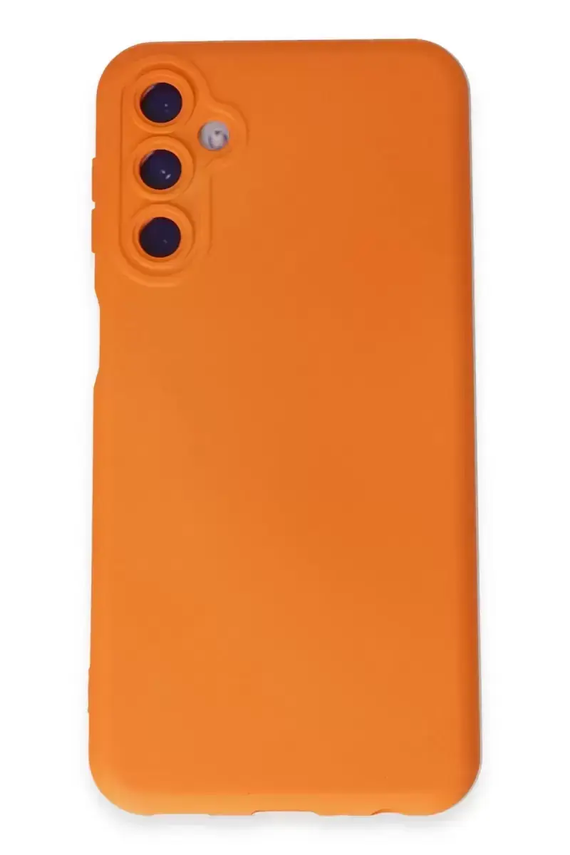 Newface Samsung Galaxy M34 5g Kılıf Nano İçi Kadife Silikon - Turuncu