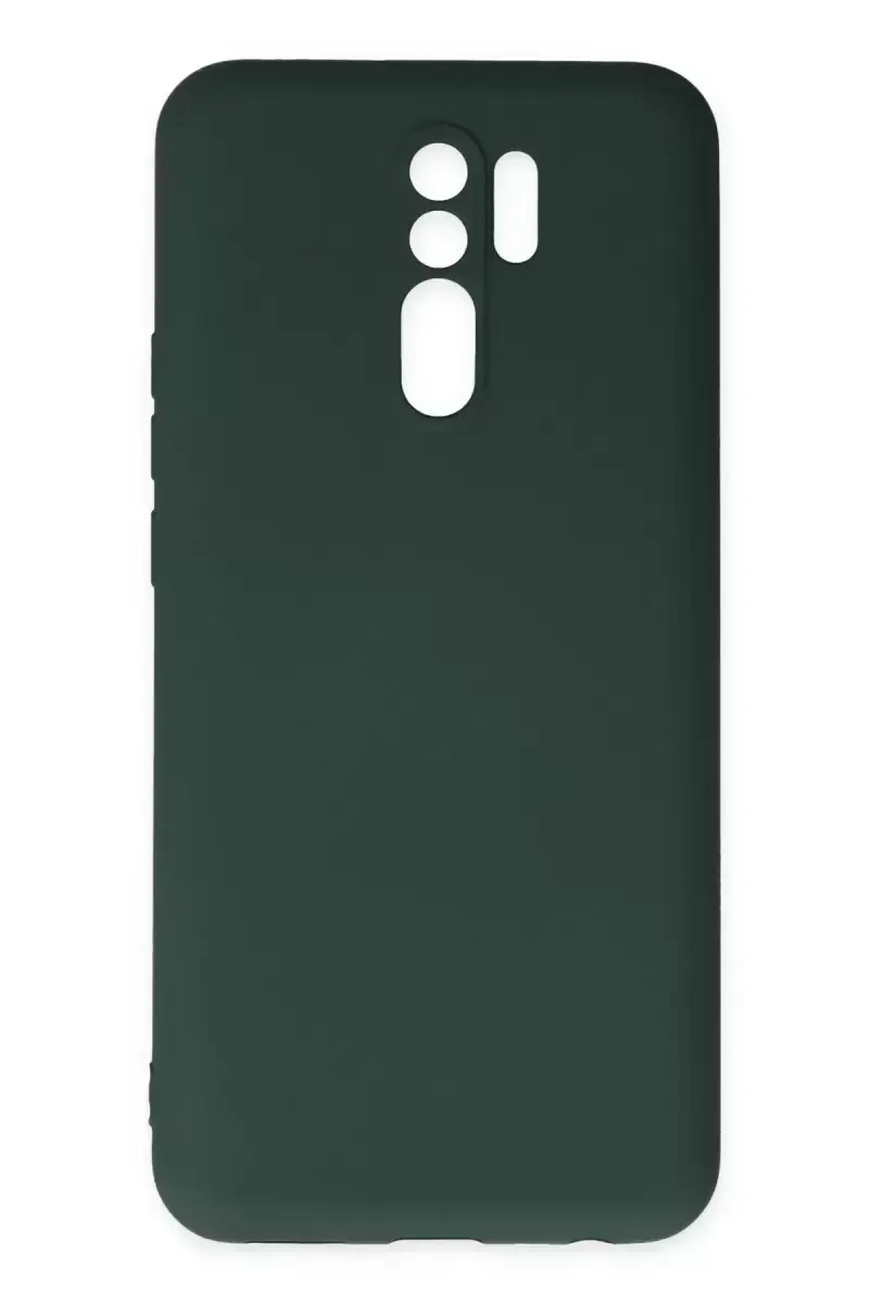 Newface Xiaomi Redmi 9 Kılıf Nano İçi Kadife Silikon - Koyu Yeşil