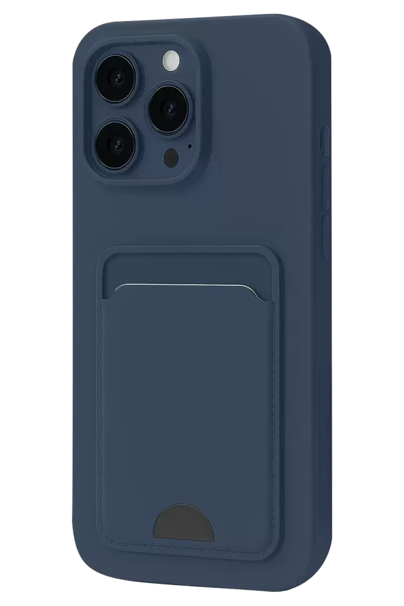 Newface Apple İphone 16 Pro Max Kılıf Kelvin Kartvizitli Silikon - Lacivert