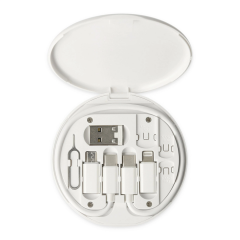 Sn06 3in1 Kablo Ve Kart Düzenleyici - Beyaz