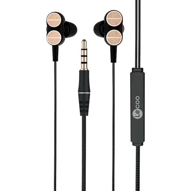 Lenovo Lecoo Eh102 3.5 Mm Jacklı Siyah Kablolu Kulak İçi Mikrofonlu Kulaklık