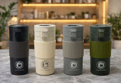 350 Ml Paslanmaz Çelik Termos Dereceli Mug - Sızdırmaz Kapaklı Çift Katmanlı Dereceli Termos  Alk4626