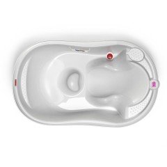 OkBaby Onda Banyo Küveti & Splash Bebek Duşu & Doğal Banyo Süngeri No.10 / Beyaz
