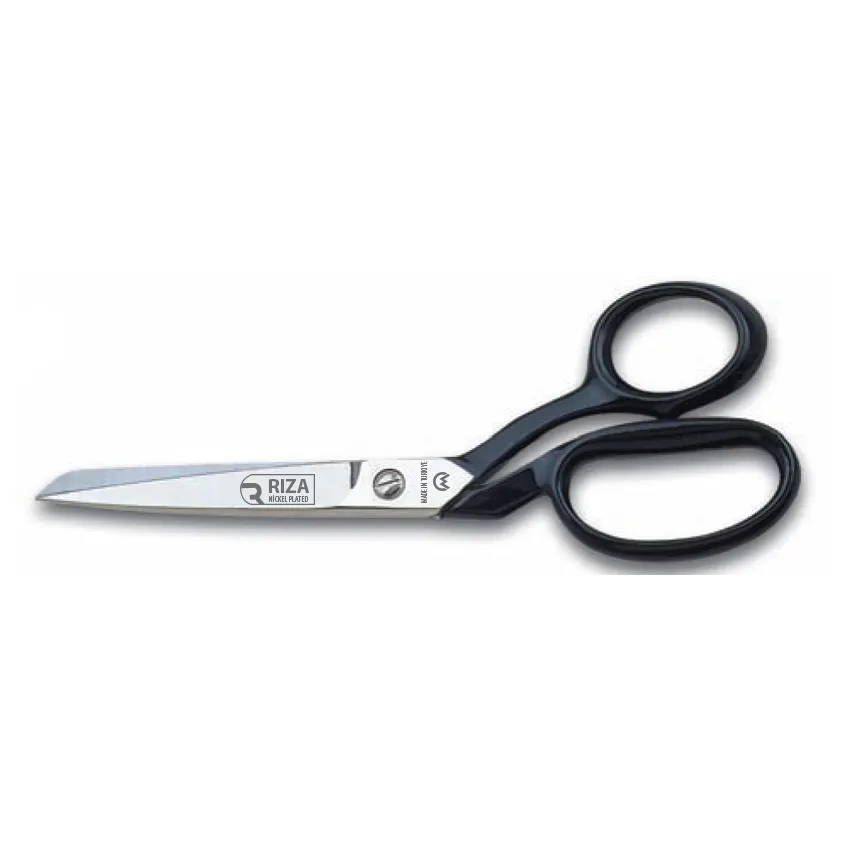 A4115-9 Tekstil / Yatık Regula Makası No: 9 İnç / 22,86 Cm - Nikel Kaplama, Siyah Saplı