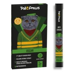 Tail & Paws OSCAR Stress Önleyici Tavuklu Şekersiz Krema Kedi Ödül Maması 15gr (5'li)