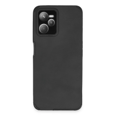 Realme C35 Kılıf Loop Deri Silikon - Siyah