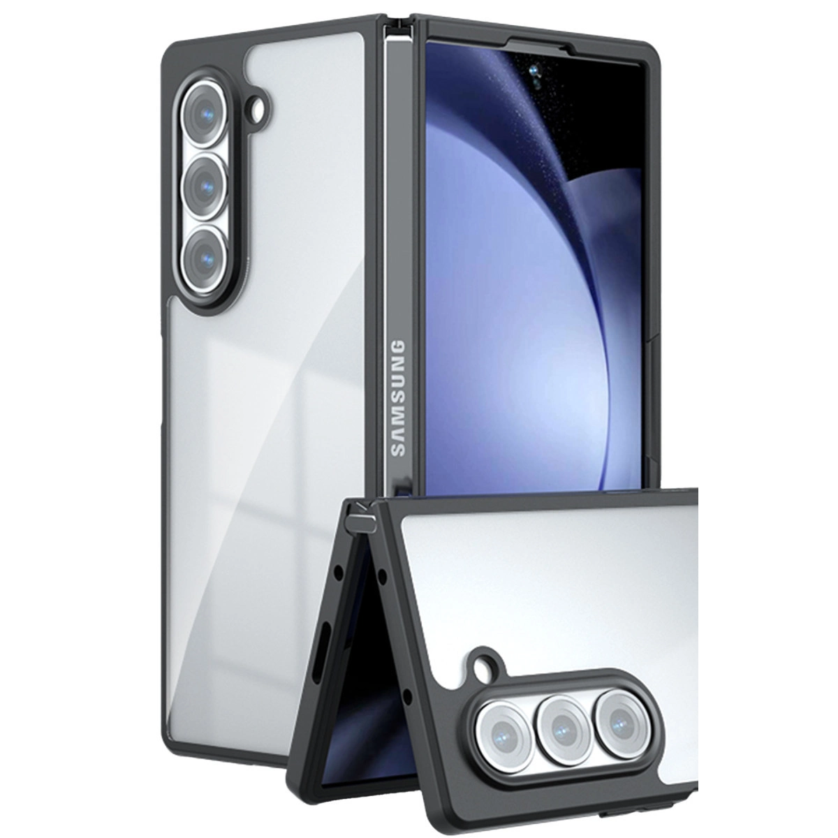 Samsung Galaxy Z Fold 5 Kılıf Blur Fold Kapak - Siyah