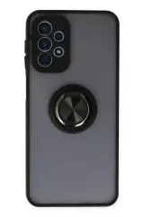 Newface Samsung Galaxy A23 4g Kılıf Montreal Yüzüklü Silikon Kapak - Siyah