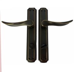 Zambak Şeritli Mat Siyah WC Kapı Kolu