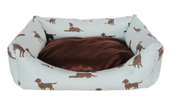 Markapet Köpek Desenli Köpek Yatağı Small 40*50 cm Turkuaz