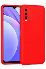 Newface Xiaomi Redmi 9t Kılıf Nano İçi Kadife Silikon - Kırmızı