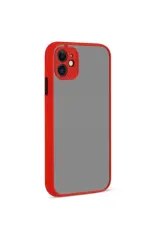Newface İphone 12 Kılıf Montreal Silikon Kapak - Kırmızı