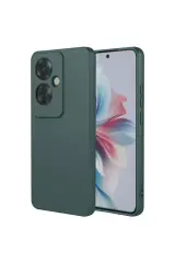 Newface Oppo Reno 11f Kılıf First Silikon - Koyu Yeşil
