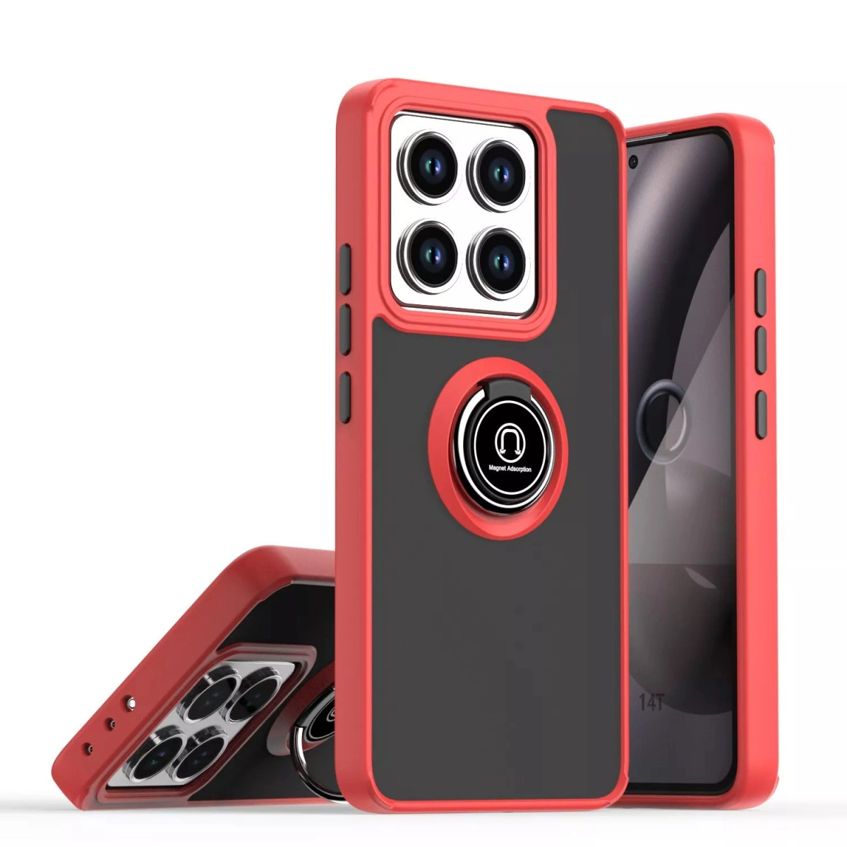 Xiaomi Mi 15 Kılıf Montreal Yüzüklü Silikon Kapak - Kırmızı