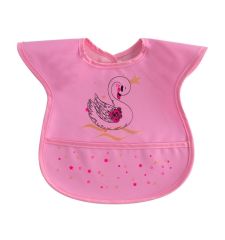 Sevi Bebe Cırtlı Muşamba Önlük - Kuğu Desen