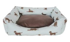 Markapet Köpek Desenli Köpek Yatağı Large 60*80 cm Turkuaz