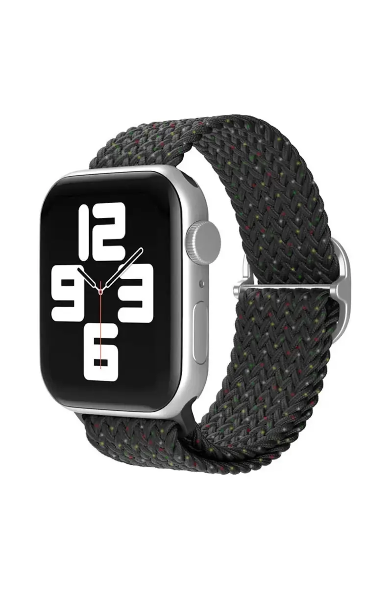 Newface Apple Watch 38mm Star Kordon - Benekli Siyah