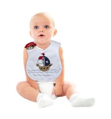 Sevi Bebe Cırtlı Mama Önlüğü - Korsan Ayıcık