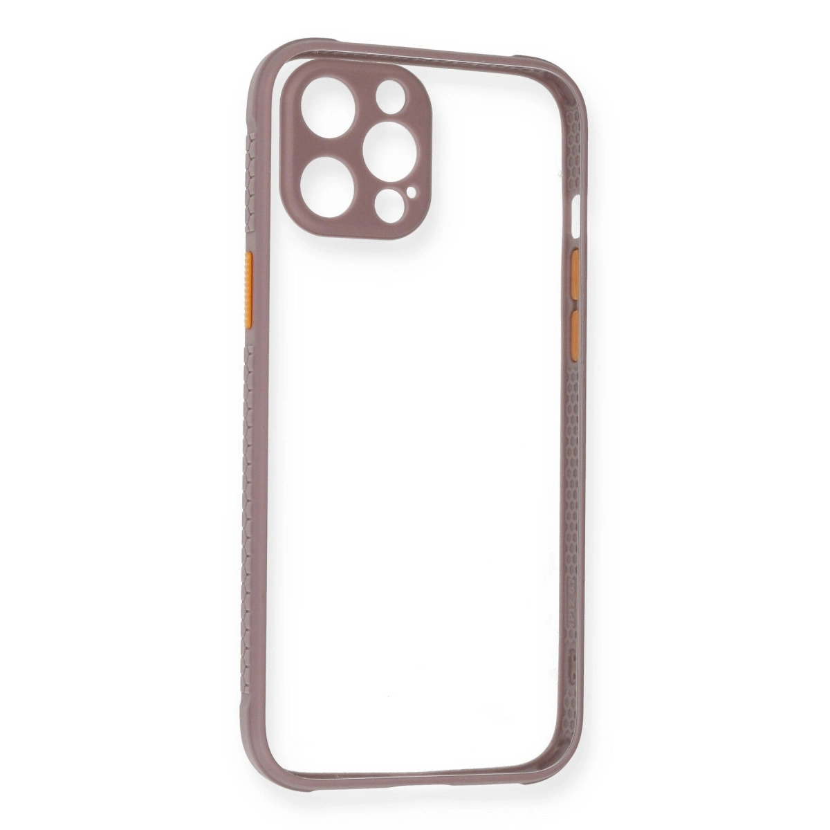 İphone 12 Pro Kılıf Miami Şeffaf Silikon - Açık Mor
