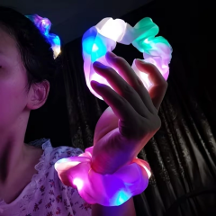 Mint Yeşili Renk Led Işıklı Lastikli Saç Tokası - 3 Modlu Festival  Parti Saç Tokası