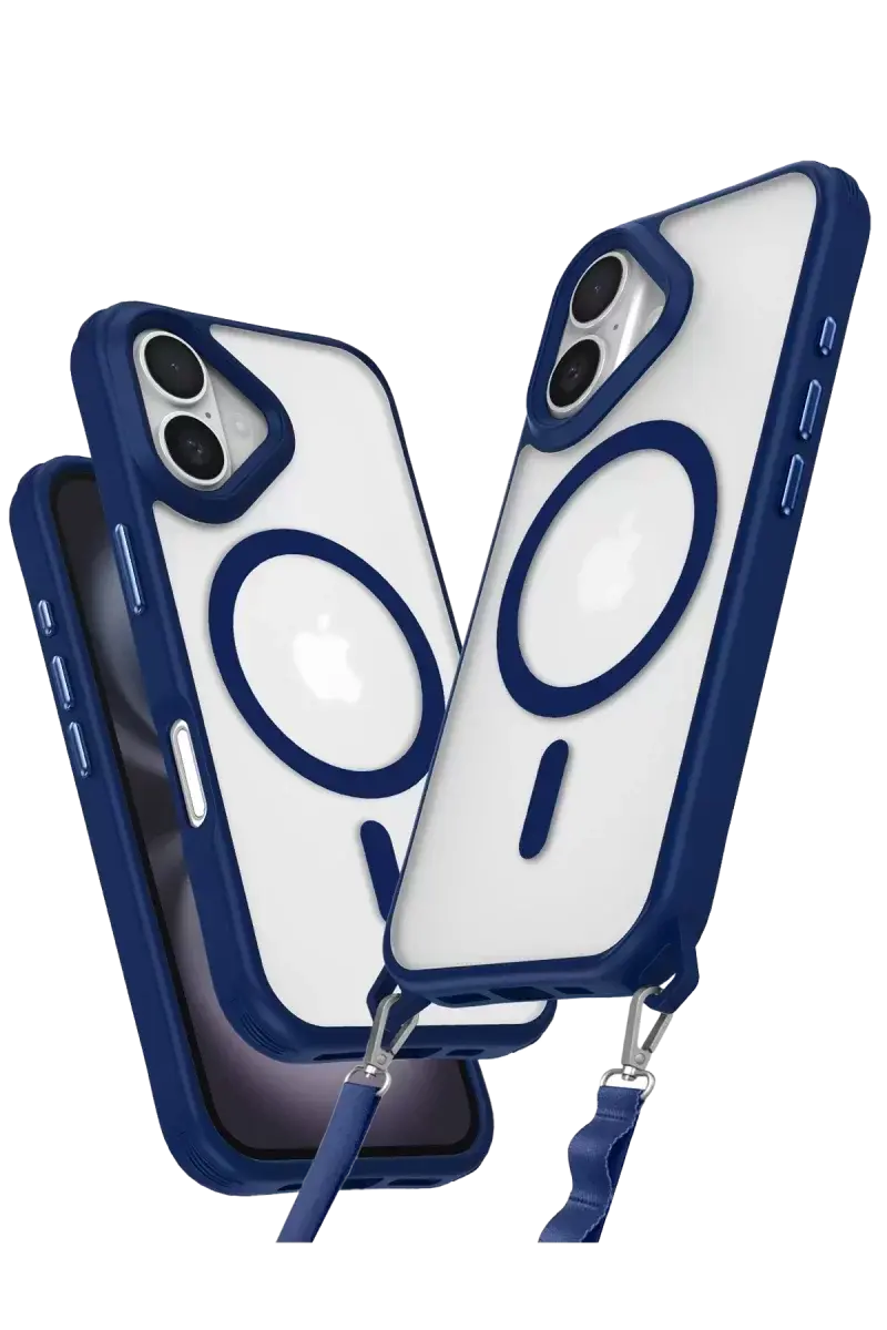 Newface İphone 16 Kılıf Enka Magsafe Silikon Kılıf - Lacivert