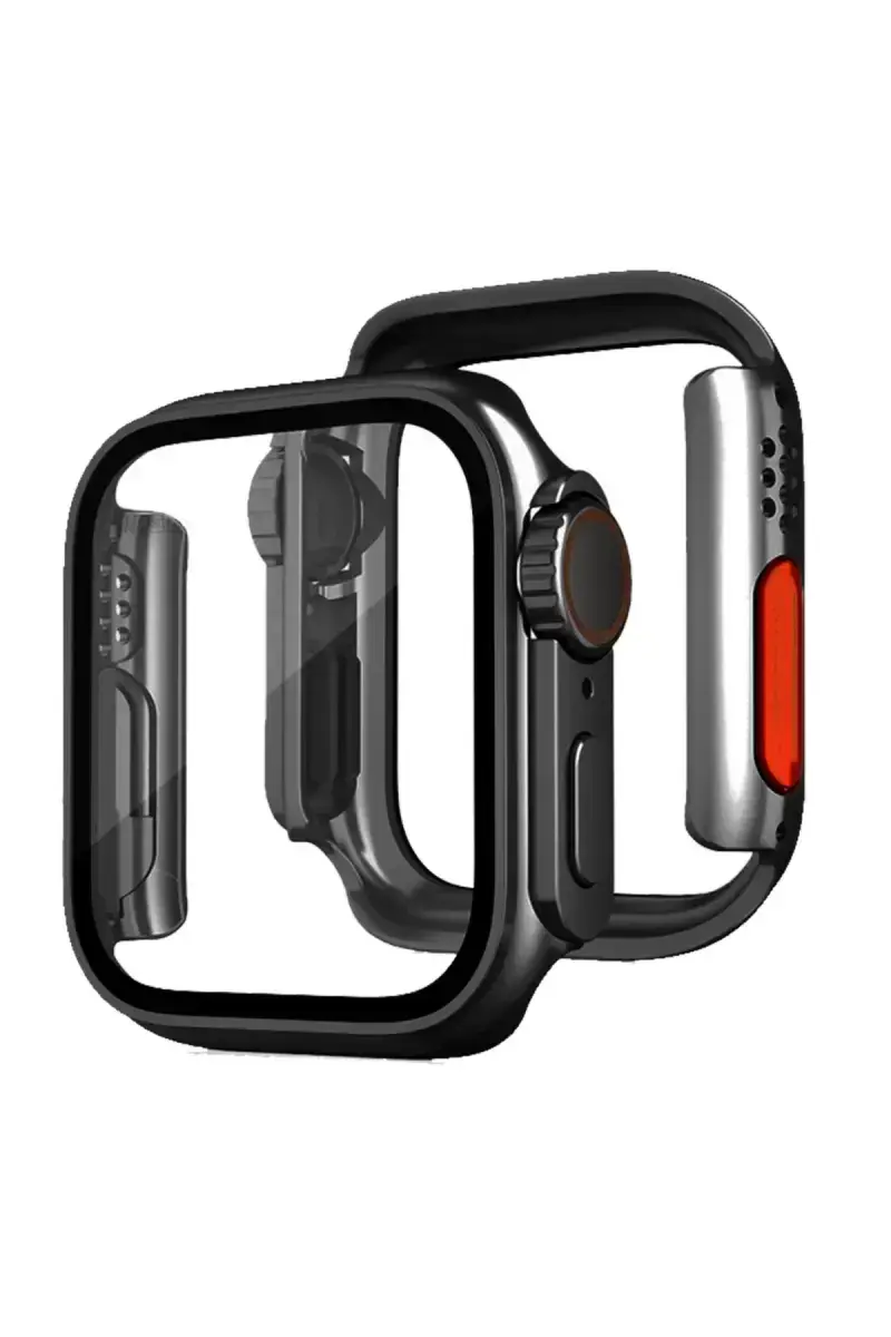 Newface Apple Watch 40mm Watch 49mm Kasa Dönüştürücü Ve Ekran Koruyucu - Siyah