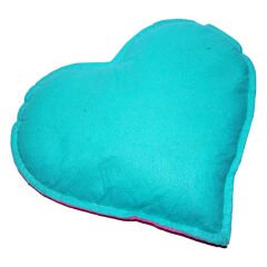 Kalp Desenli Doğal Kaya Tuzu Yastığı Yeşil - Pembe 2-3 Kg