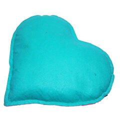 Kalp Desenli Doğal Kaya Tuzu Yastığı Yeşil - Pembe 2-3 Kg