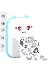 Mini Fotoğraf Yazıcı Kablosuz Etiket Yazıcı Baskı Makinesi Ios Android Uyumlu Termal Printer Pembe