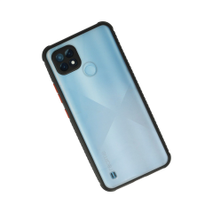 Realme C21 Kılıf Miami Şeffaf Silikon - Siyah