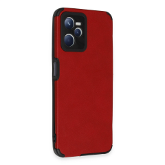 Realme C35 Kılıf Loop Deri Silikon - Kırmızı