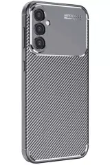 Newface Samsung Galaxy S25 Plus Kılıf Auto Focus Karbon Kapak - Gri