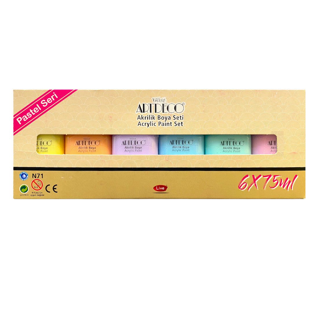 Akrilik Boya Pastel Tonlar 6X75ML N:070I-AS2